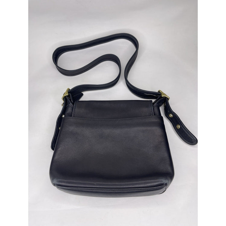 Vintage Black Coach Legacy Companion Flap 9715 Leather Crossbody/Shoulder Bag