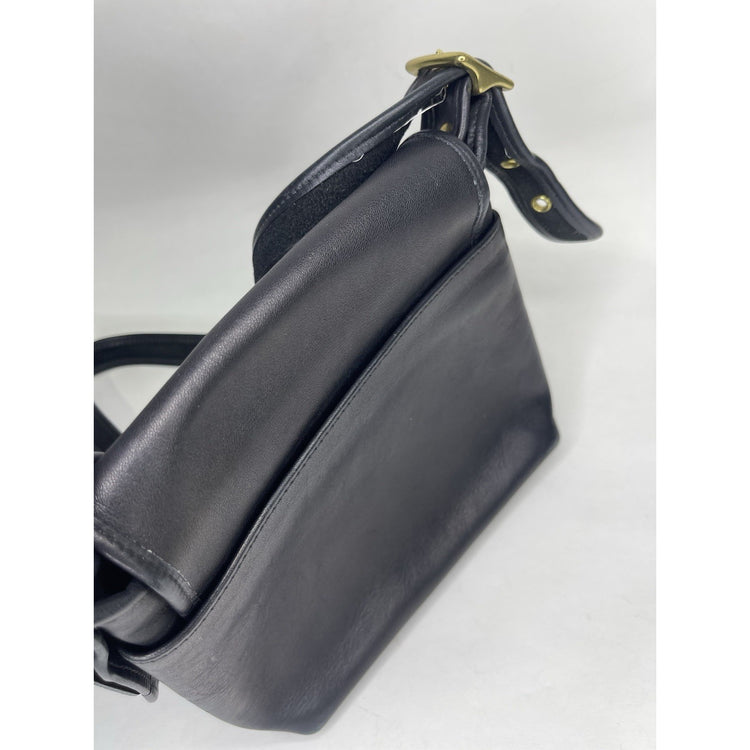 Vintage Black Coach Legacy Companion Flap 9715 Leather Crossbody/Shoulder Bag