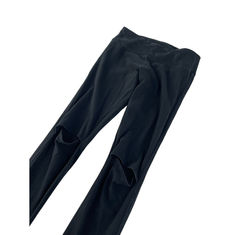 Womens Victoria Sport Black Leggings With Knee Cut Out Size Medium