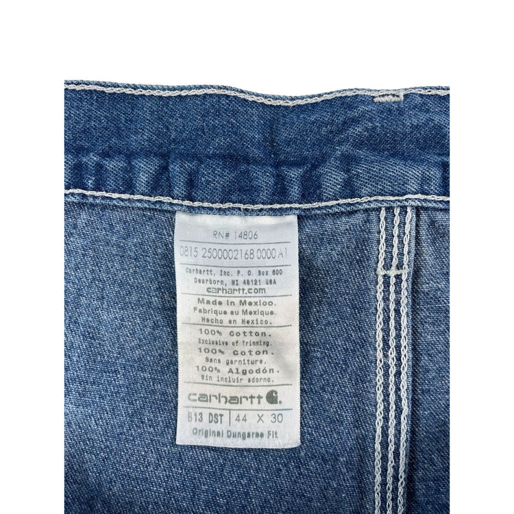 Mens Carhartt Blue Denim Carpenter Style Jeans Size 44X30