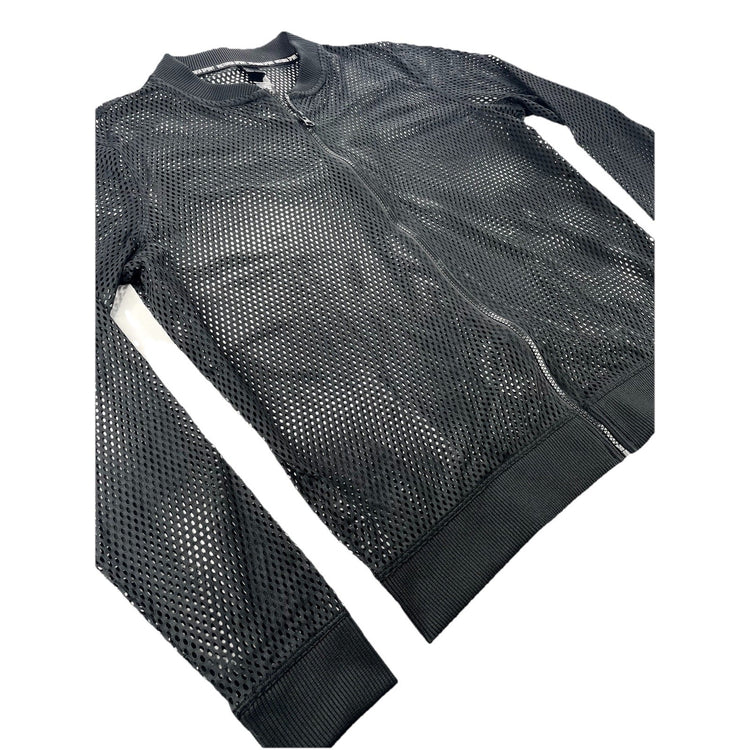 Womens Victoria Sport Black Mesh Bomber Jacket Size S