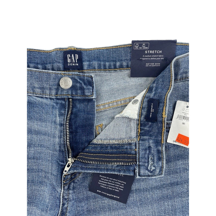 Womens Gap Blue Denim Bermuda Shorts Size 30