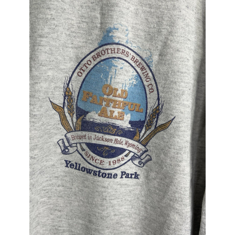 Men’s Vintage Gray Otto Brothers Brewing Co. Wyoming Long Sleeve Sz XL
