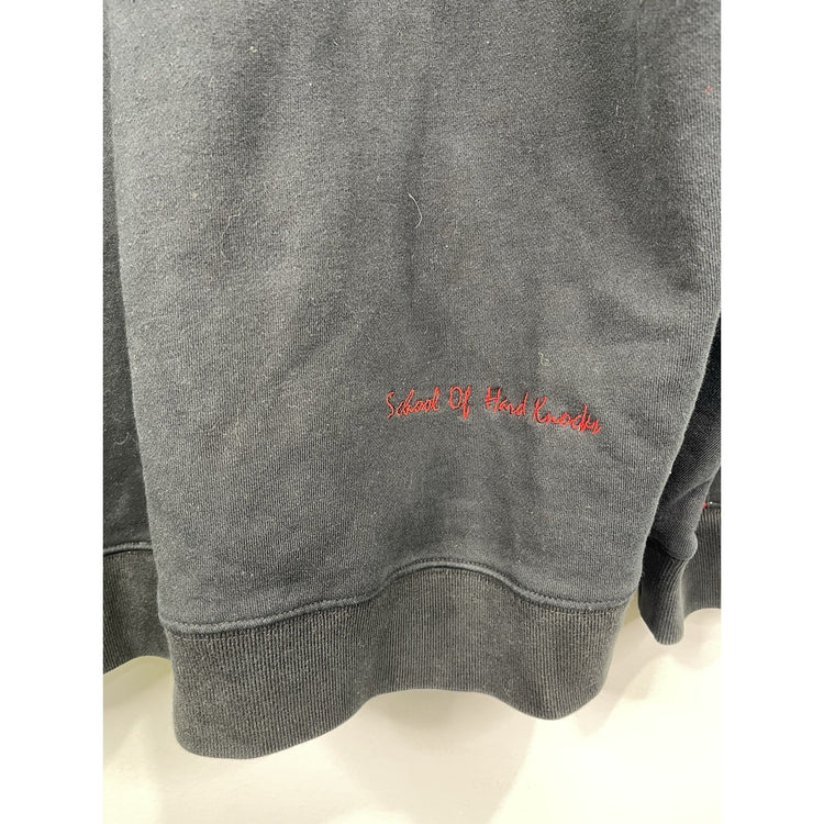 Vintage Men’s School of Hard Knocks Jacket Black/Red Hooded Hip Hop Y2K Sz Large