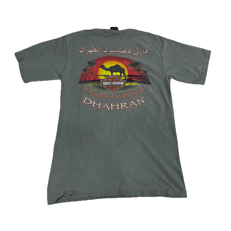 Mens Harley Davidson Motorcycle SwampGreen Graphic Tee Size S