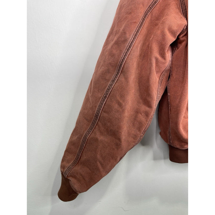 Vitnage Carhartt Canvas Santa Fe Red Zip-up Jacket Size Large