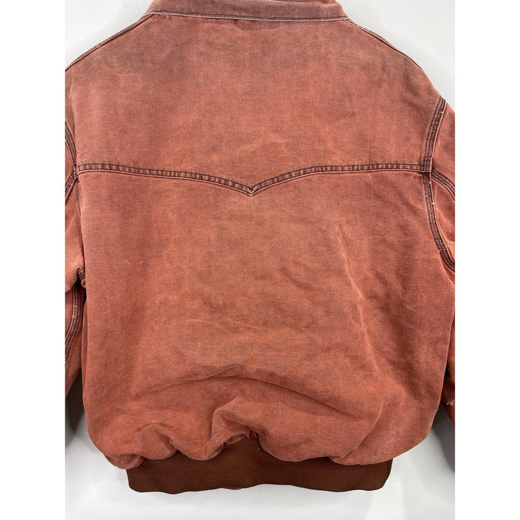 Vitnage Carhartt Canvas Santa Fe Red Zip-up Jacket Size Large