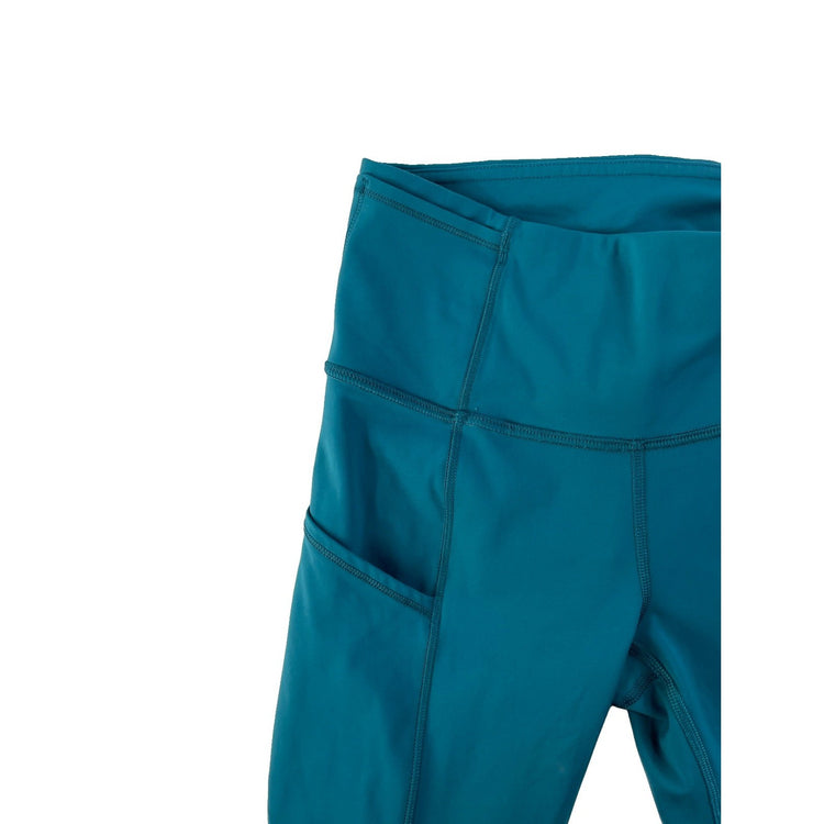Women's Lululemon Teal High-Rise Leggings with Side Pockets Size 2
