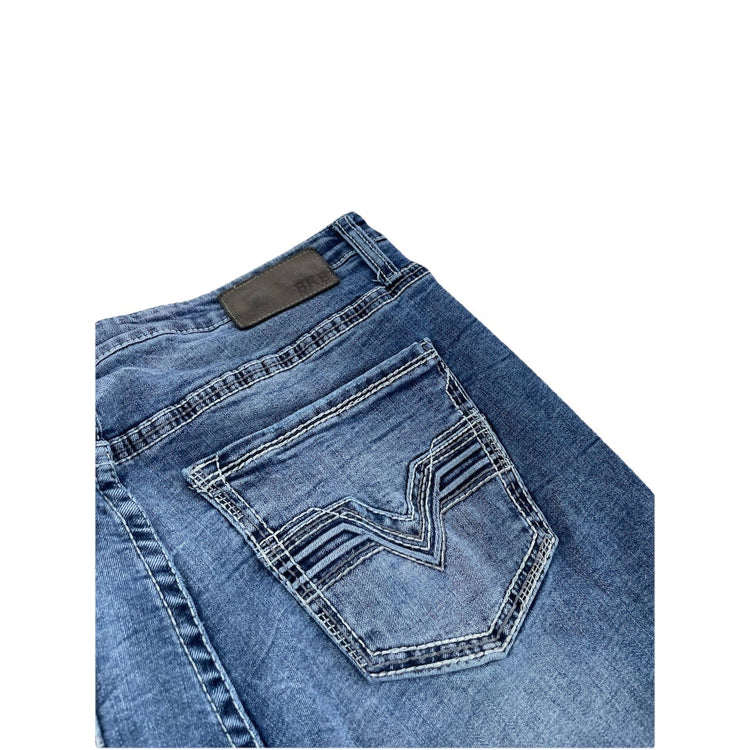 Mens BKE Tyler Straight-Leg Medium Wash Blue Jeans Size 38x30