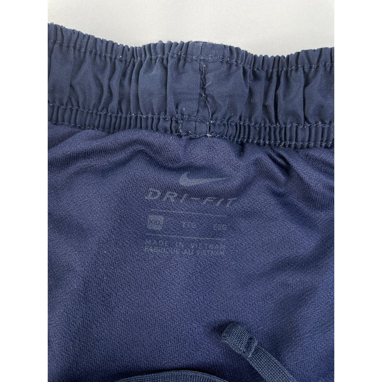 Women's Nike Dri-Fit Athletic Running Shorts, Navy Blue with Grey Trim, Size XL
