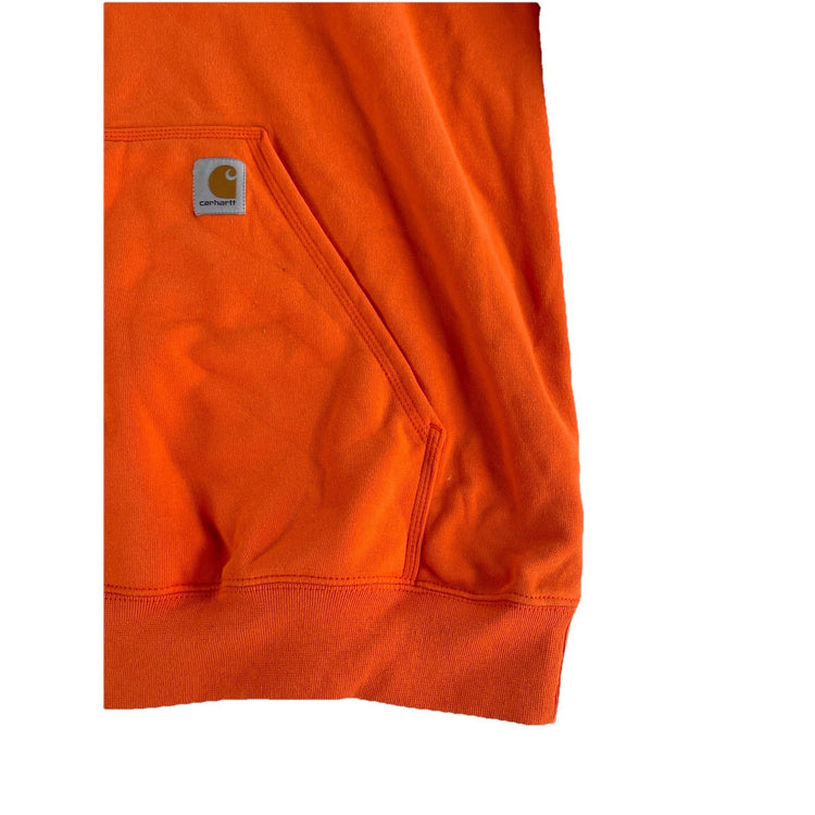Mens Carhartt Mid weight Bright Orange Pullover Hoodie Size Xl