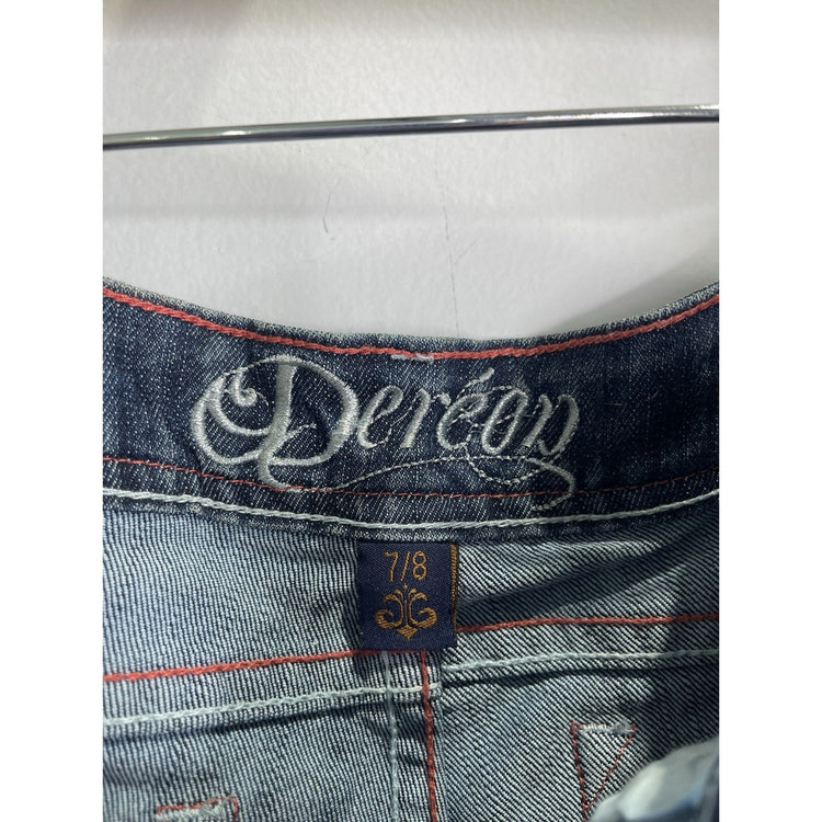 Women’s Y2K Vintage Dereon Bootcut Embroidered Denim Jeans Sz 7/8 X 34