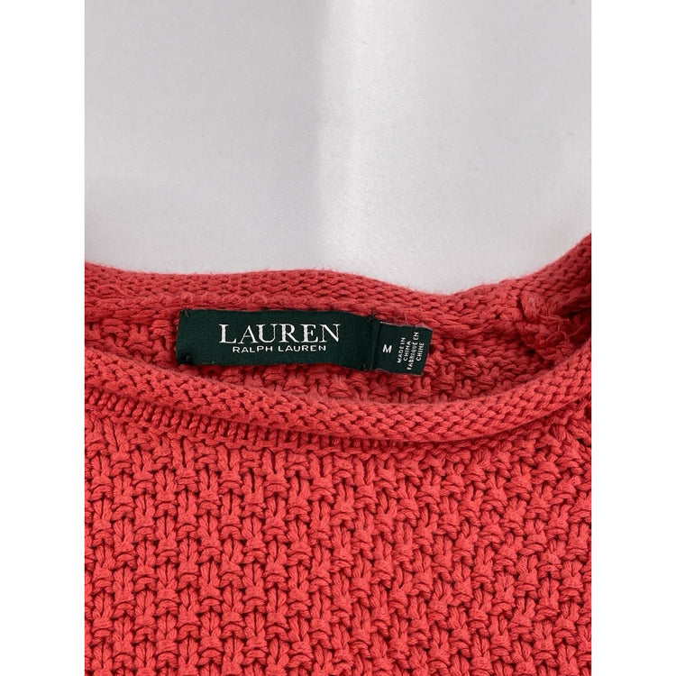 Womens Lauren Ralph Lauren Size Medium Red Knitted Sweater