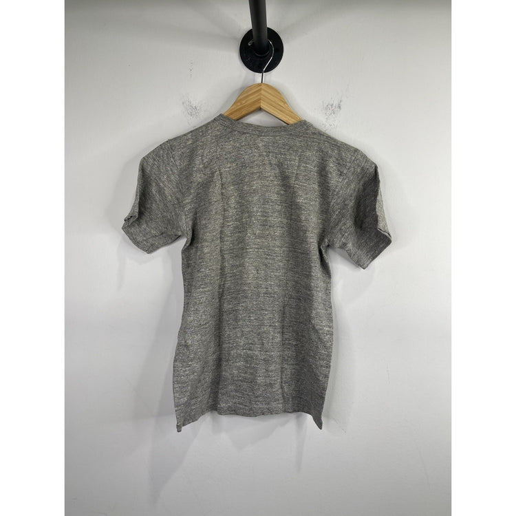 Adult Vintage Gray Schlitz Global Trademark Short Sleeve Graphic T Shirt Sz S