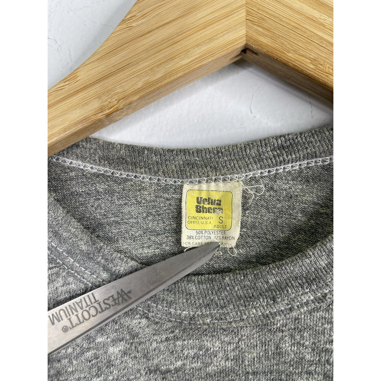 Adult Vintage Gray Schlitz Global Trademark Short Sleeve Graphic T Shirt Sz S