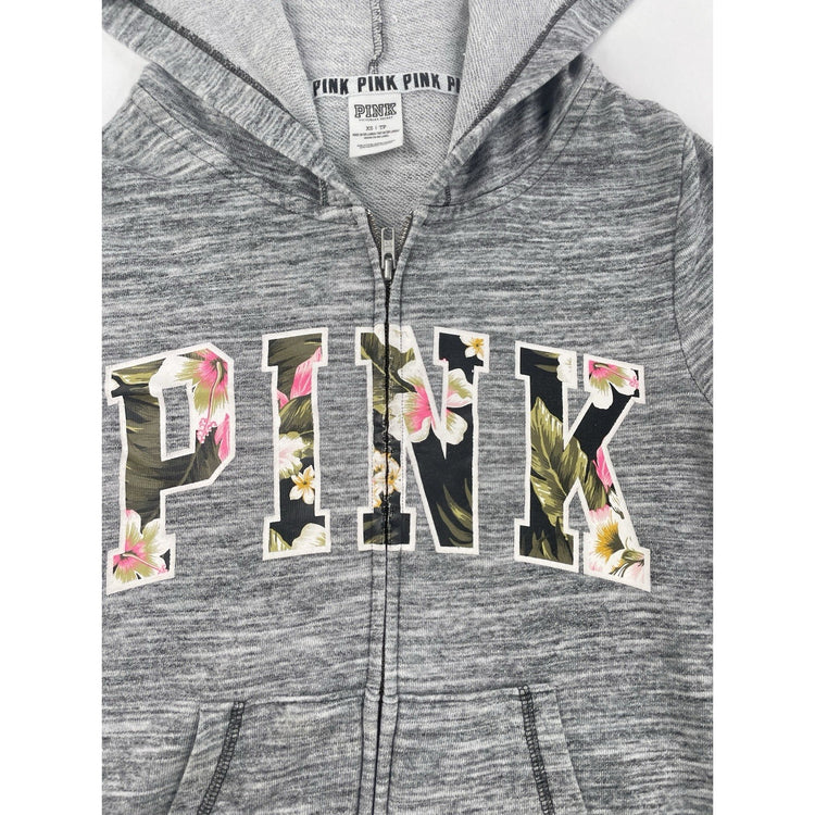 Womens Victoria’s Secret PINK Grey Zip Up Jacket Size XS
