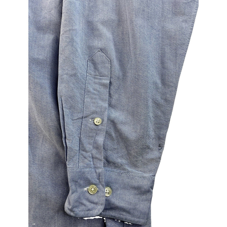 Men Vintage Ralph Lauren Classic Fit Button Down Shirt Blue Size 16 1/2