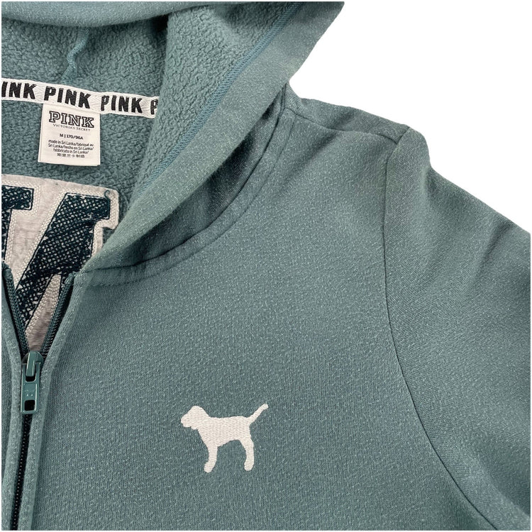 Womens Victoria’s Secret PINK Teal Zip Up Jacket Size Medium