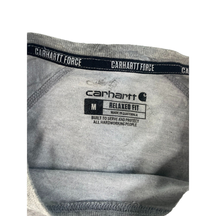 Mens Carhartt Gray Relaxed Fit Long Sleeve T Shirt Size Medium