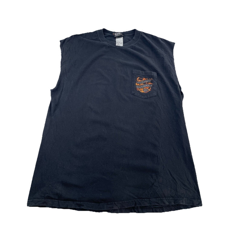 Mens Harley Davidson Motorcycle Black Hills Sleeveless Shirt Size Xl