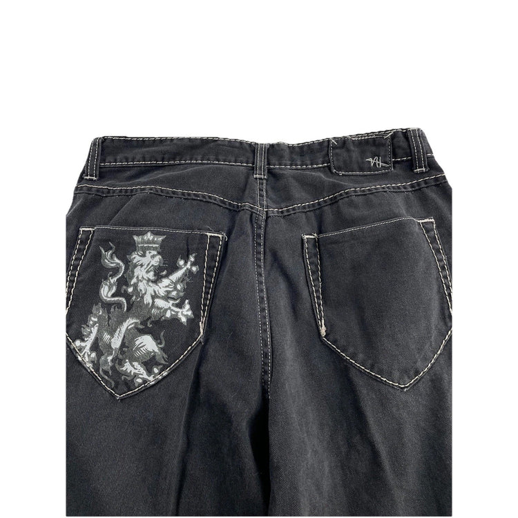Mens Most Official Seven Black Jean Shorts Size 38