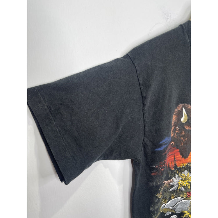 Men’s VTG 1996 Black Hills South Dakota Jackson Hole Graphic T Shirt Sz L