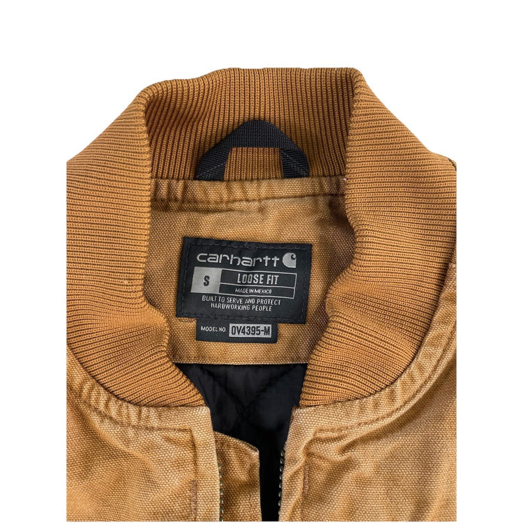 Womens Carhartt Loose Fit Washed Duck Insulated Vest Size Small