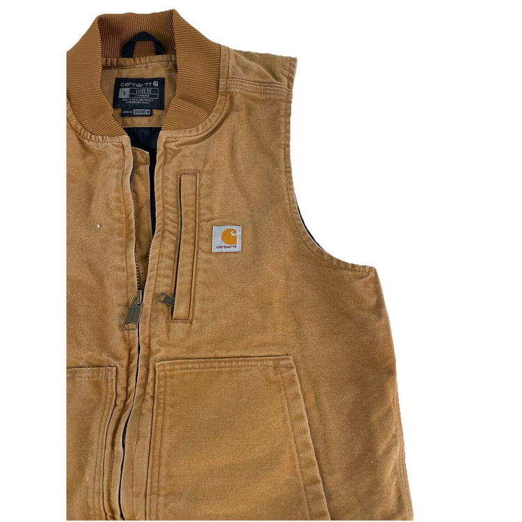 Womens Carhartt Loose Fit Washed Duck Insulated Vest Size Small