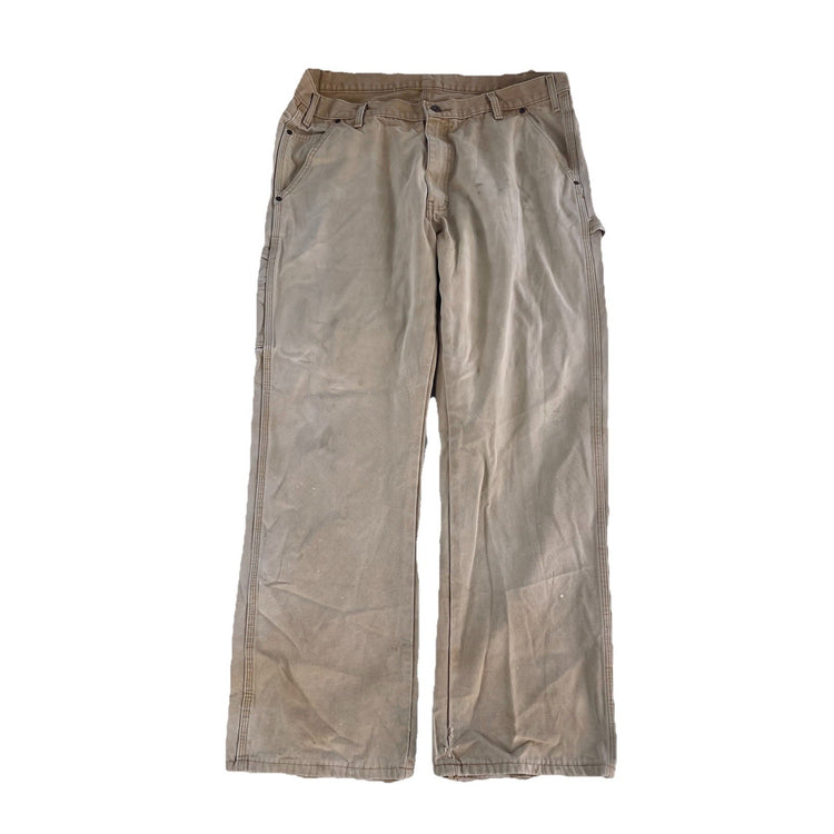Mens Dickies Relaxed Straight Tan Khaki Pants Size 38x32