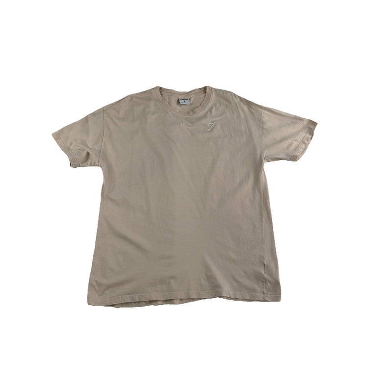 Mens Gymshark Beige T-Shirt Size M