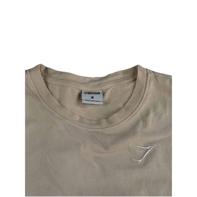 Mens Gymshark Beige T-Shirt Size M