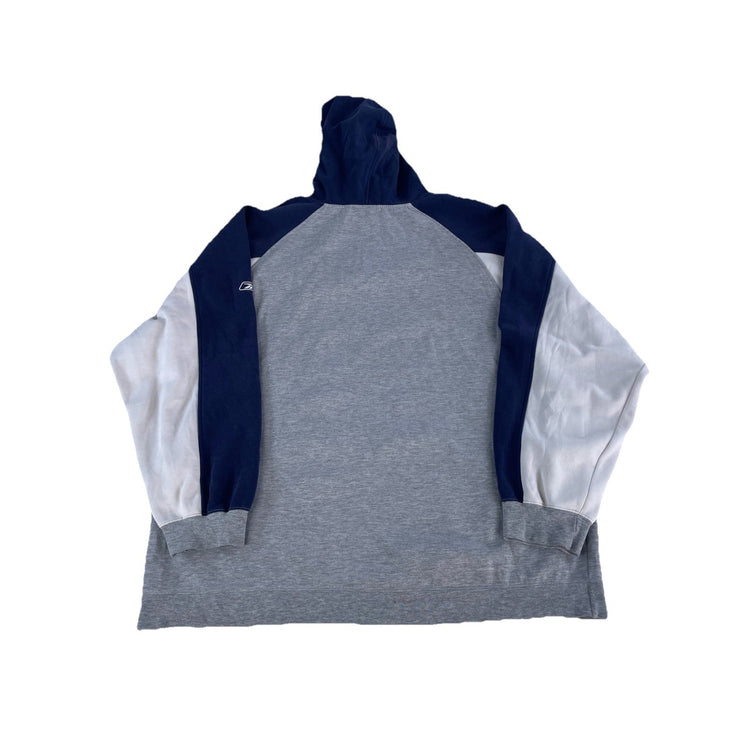 Mens Vintage Rebook NFL Dallas Cowboys Gray And Blue Pullover Hoodie Size 2xl