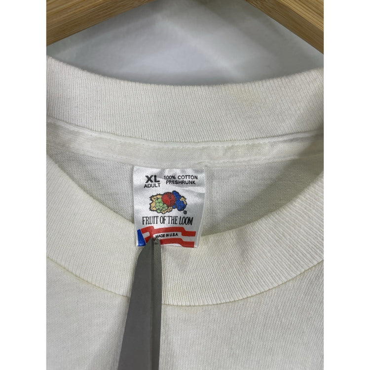 Vintage 1990s Oldies 94.5 FM KLDE The Beatles Men’s White Radio Promo T-Shirt XL