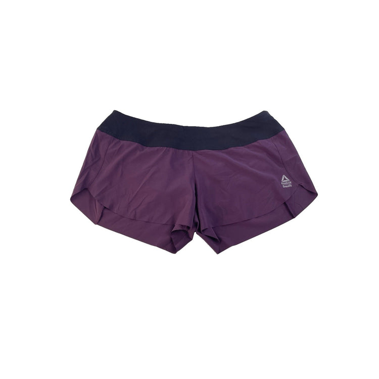 Womens Reebok CrossFit Purple Athletic Training Shorts Size XL