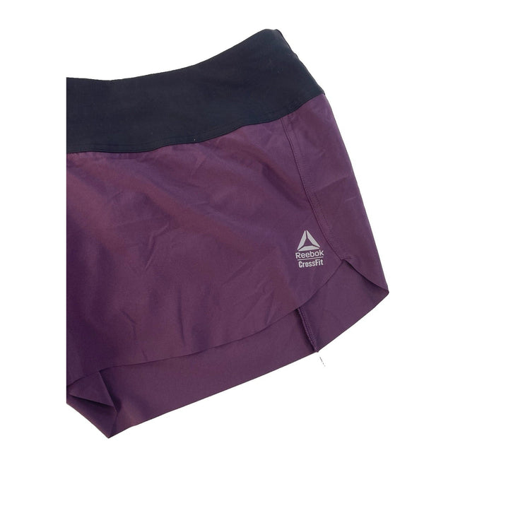 Womens Reebok CrossFit Purple Athletic Training Shorts Size XL