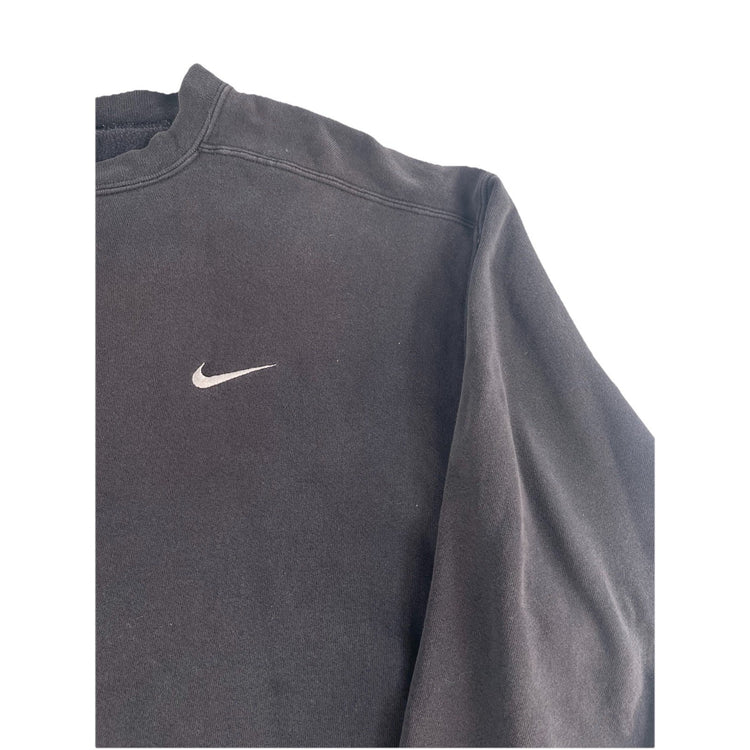 Men’s Vintage Nike Classic Black Pullover Sweatshirt Size L