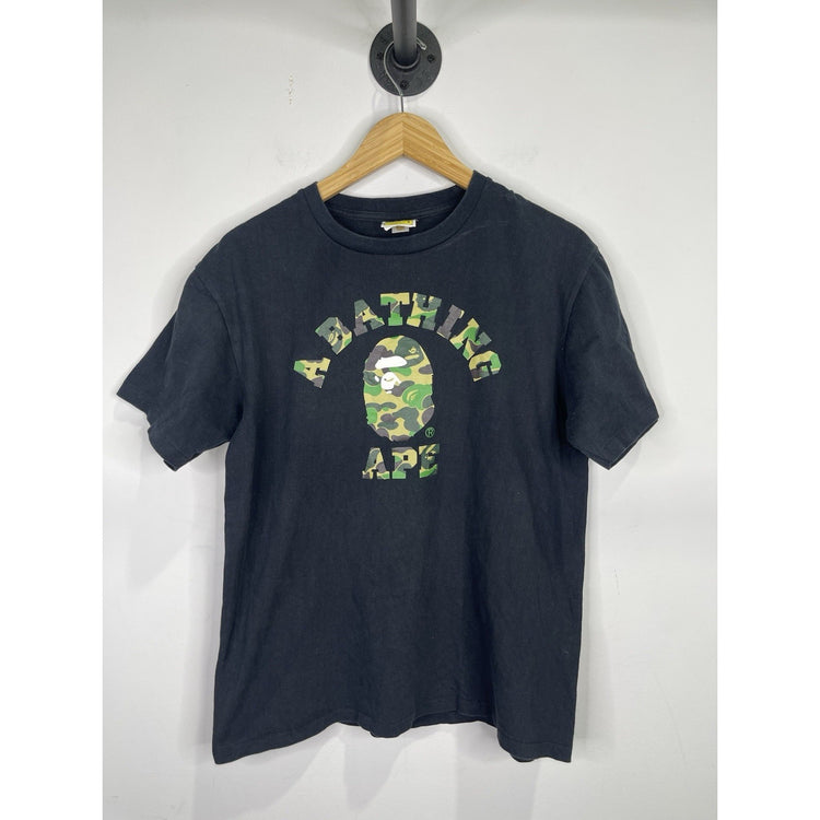 Men’s A Bathing Ape Bape ABC Camo College Black T Shirt Sz Large