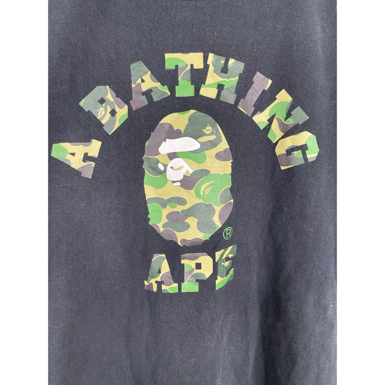 Men’s A Bathing Ape Bape ABC Camo College Black T Shirt Sz Large