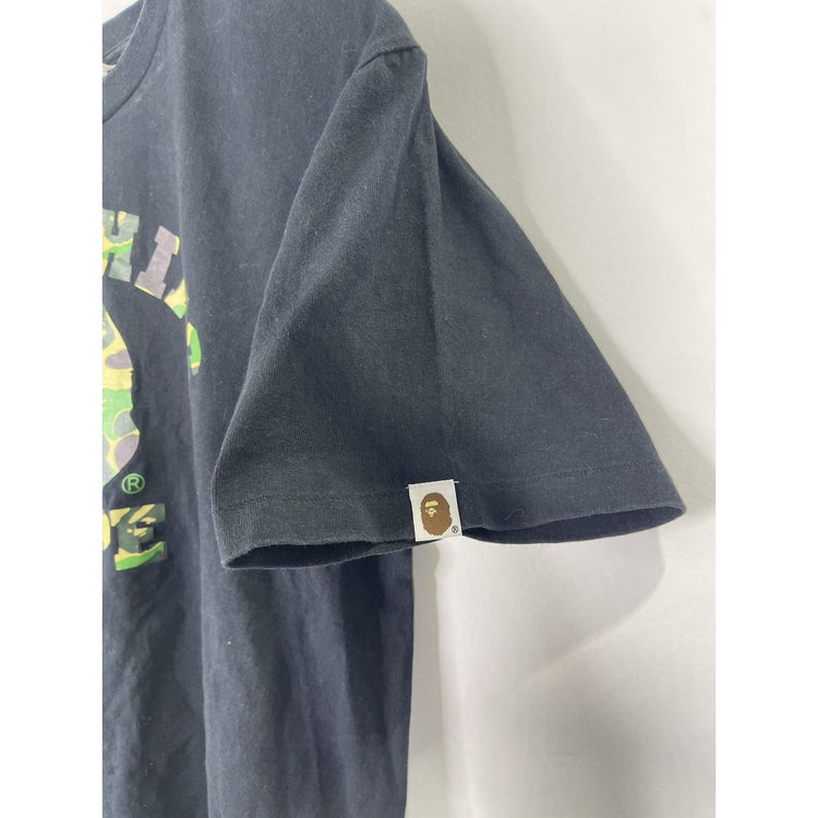 Men’s A Bathing Ape Bape ABC Camo College Black T Shirt Sz Large