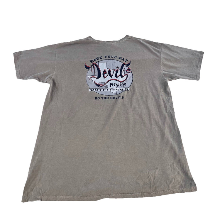 Mens Devils River Outfitters Brown T Shirt Size XL