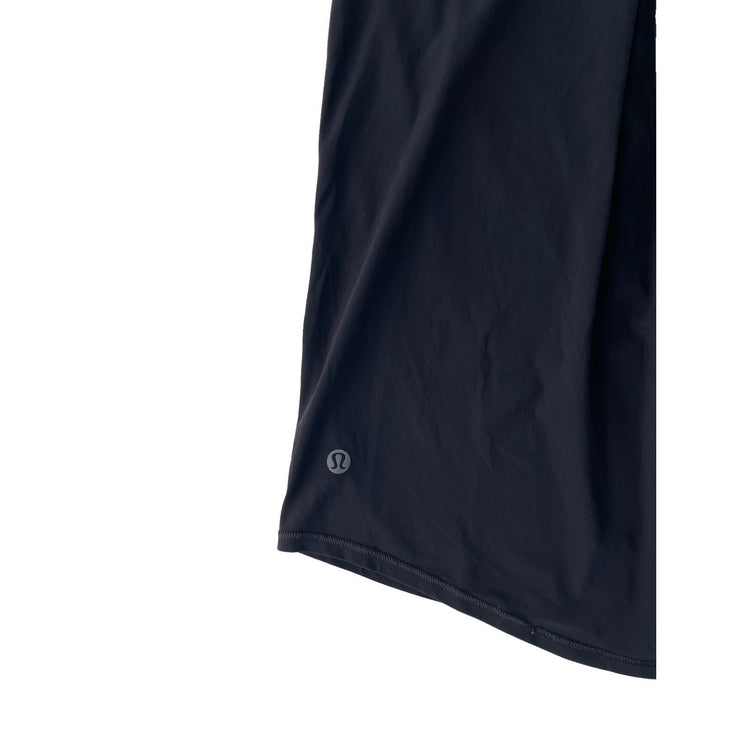 Womens Lululemon Black Mesh Panel Pleated Back Athletic Gym Tank Top Size 2xl