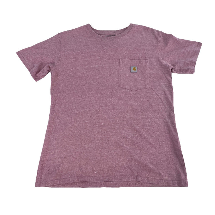 Mens Carhartt Loose Fit Dusty Pink Solid Tee Size M
