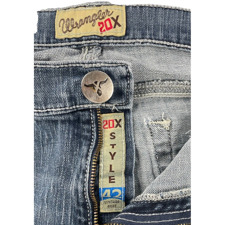 Men’s Wrangler 20X Vintage Bootcut Relaxed Blue Jeans Size 36x32