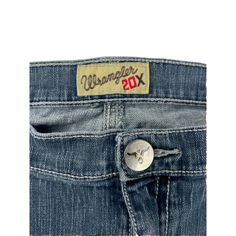Men’s Wrangler 20X Vintage Bootcut Relaxed Blue Jeans Size 36x32