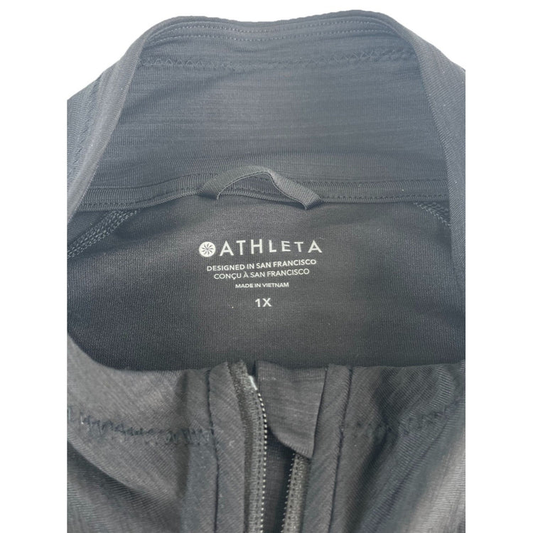 Womens Athleta Black Full Zip Athletic Jacket Size 1X