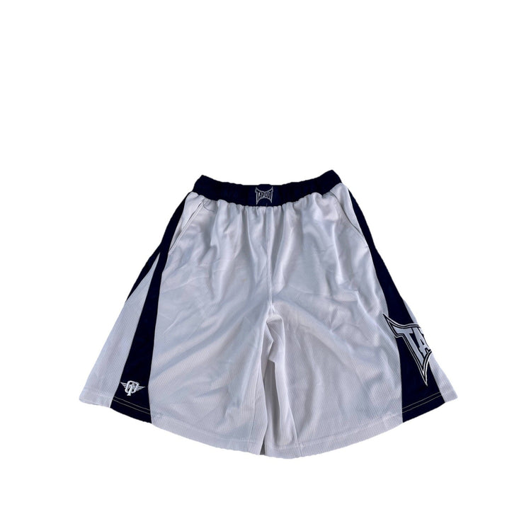 Mens Tapout White & Black Boxing Shorts Size Large
