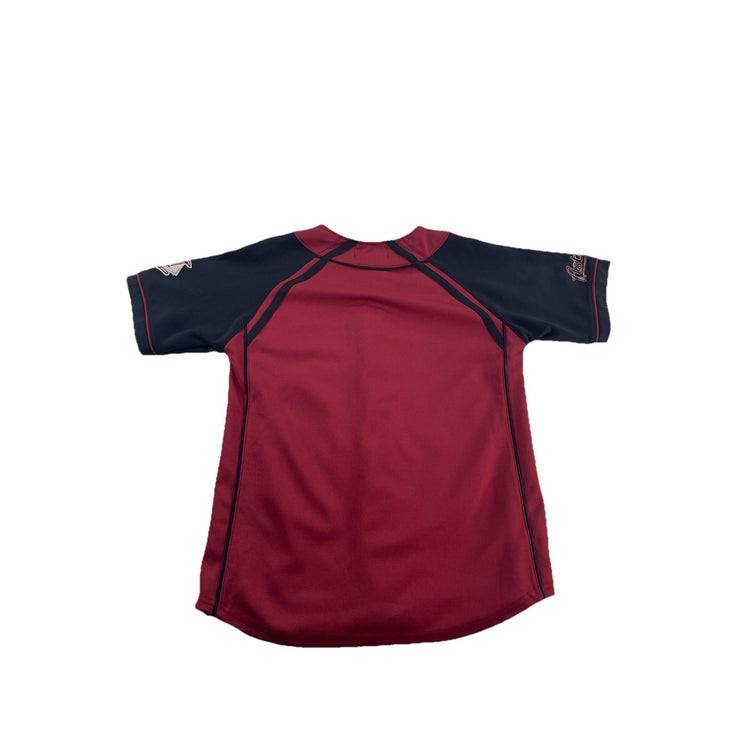 Vintage Kids Astros Jersey Button Up M Red
