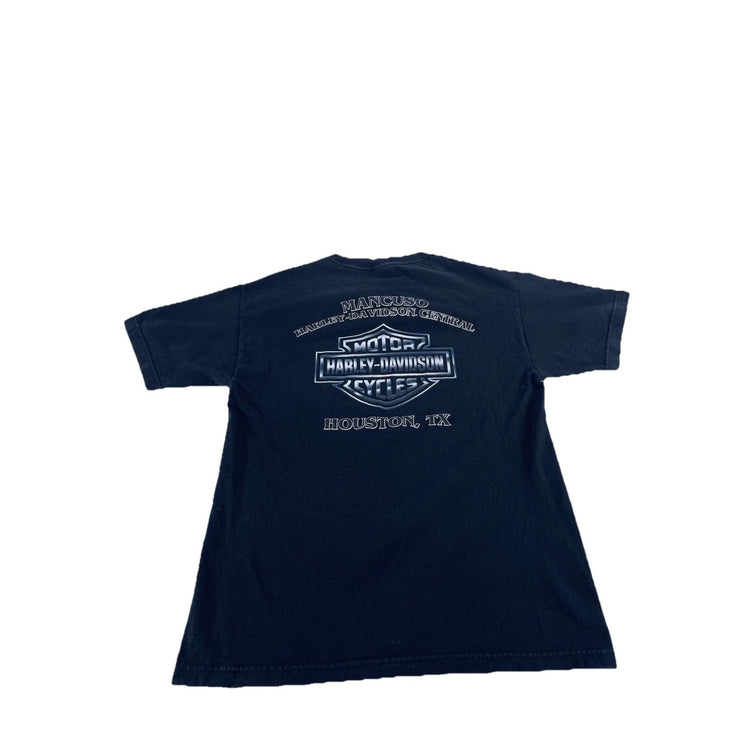 Mens Harley Davidson ‘Live To Ride’ Black Graphic T Shirt Size Medium