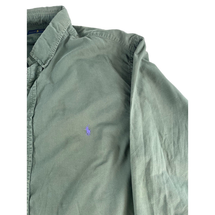 Mens Polo Ralph Lauren Green Button Down Shirt Size 2XB