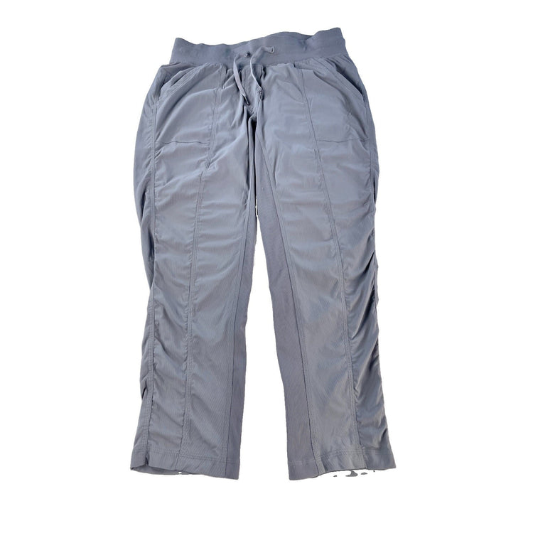 Womens Lululemon Light Gray Ruched Dance Studio Drawstring Track Pants Size S